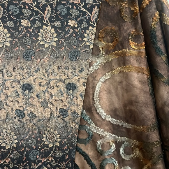 The Pyramid Collection Open Front abstract floral boho stitched Cardigan WM Med - Picture 9 of 10